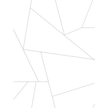 Fractured Prism Peel and Stick Grey Metallic Wallpaper
