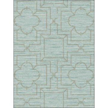 Quatrefoil Trellis Peel and Stick Blue Wallpaper