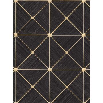 Double Diamonds Peel and Stick Black Wallpaper
