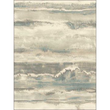 High Tide Peel and Stick Taupe and Blue Wallpaper
