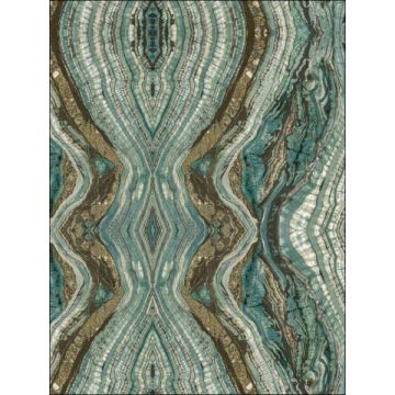 Kaleidoscope Peel and Stick Teal Wallpaper