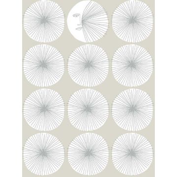 Soho Starburst Peel and Stick Silver Wallpaper