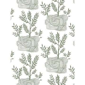 Seedlings Peel and Stick Green Wallpaper