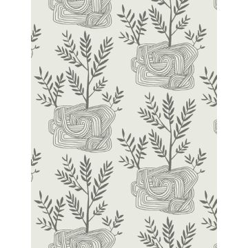 Seedlings Peel and Stick Grey Wallpaper