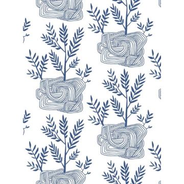 Seedlings Peel and Stick Blue Wallpaper