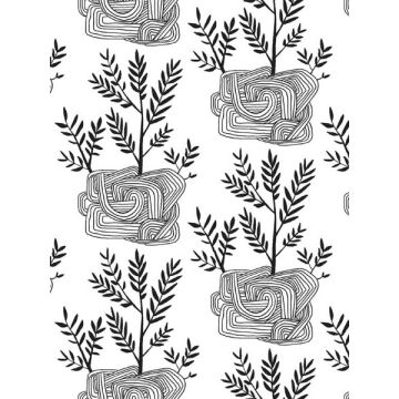 Seedlings Peel and Stick Black Wallpaper