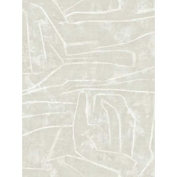 Urban Chalk Peel and Stick Beige Wallpaper
