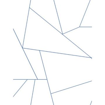 Factured Prism Peel and Stick White and Blue Wallpaper