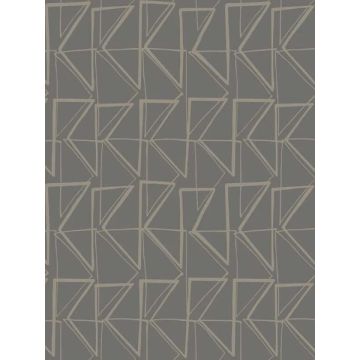 Love Triangles Peel and Stick Grey Metallic Wallpaper