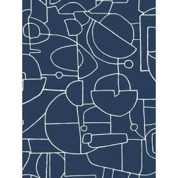 Robotics Peel and Stick Navy Wallpaper