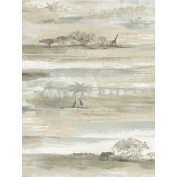 Savanna Sunset Peel and Stick Brown Wallpaper