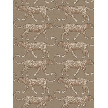 Big Cat Walk Peel and Stick Brown Wallpaper