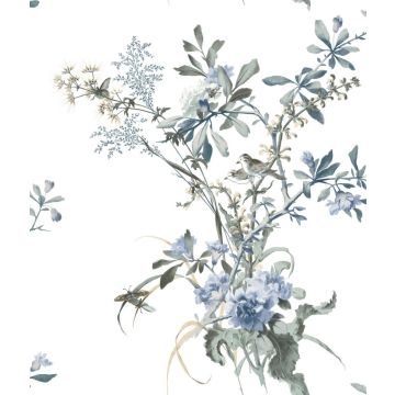 Wild Flowers Peel and Stick Jade Wallpaper