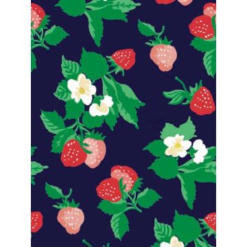 Berry Nice Peel and Stick Navy Blue Wallpaper