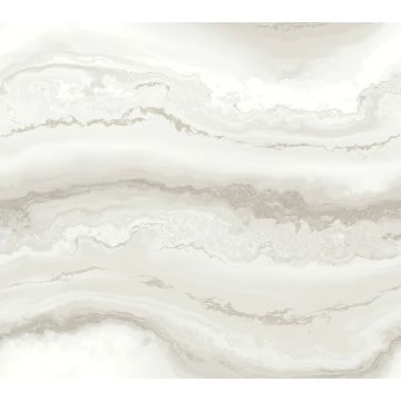 Shifting Sands Peel and Stick Salt Grey Metallic Wallpaper