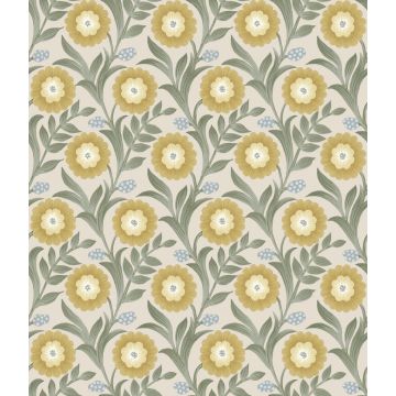 Lillian Floral Vine Peel and Stick Sage Wallpaper