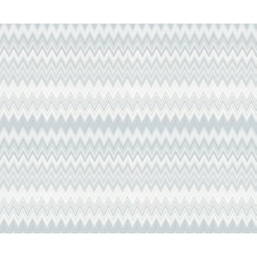 Zig Zag Peel and Stick White Wallpaper