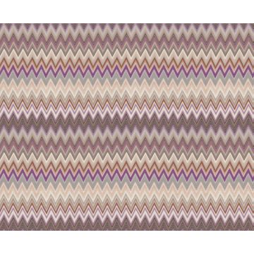 Zig Zag Peel and Stick Purple Wallpaper