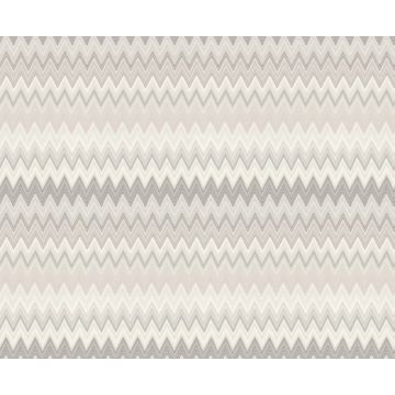 Zig Zag Peel and Stick Beige Wallpaper