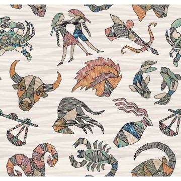 Constellations Peel and Stick Multicolor Wallpaper