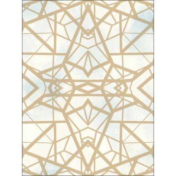 Shatter Geometric Peel and Stick Gold Wallpaper
