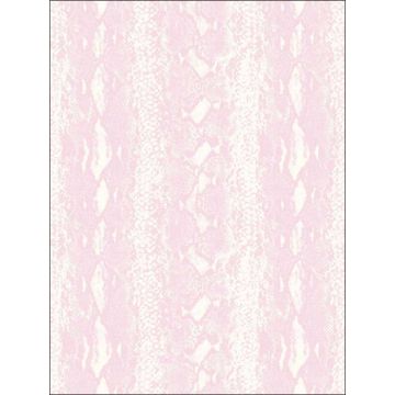 Snake Skin Peel and Stick White Pink Wallpaper