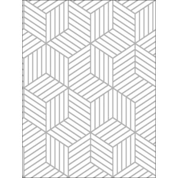 Striped Hexagon Peel and Stick White Grey Wallpaper