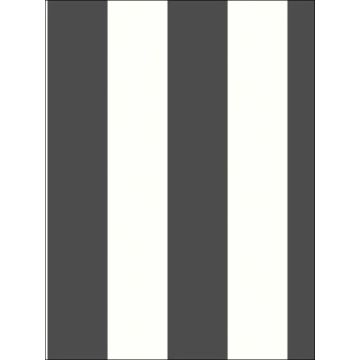 Awning Stripe Peel and Stick Black Wallpaper