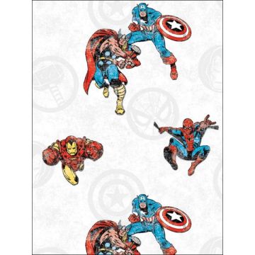 Avengers Classic Peel and Stick Red Wallpaper