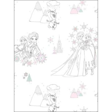 Disney Frozen Peel and Stick Black and White Wallpaper