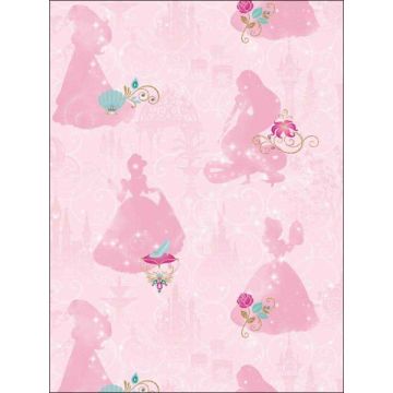 Disney Princess Peel and Stick Pink Wallpaper