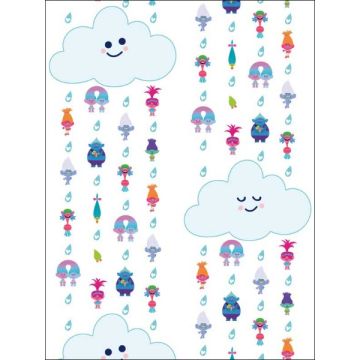 Trolls Clouds Peel and Stick Blue Wallpaper