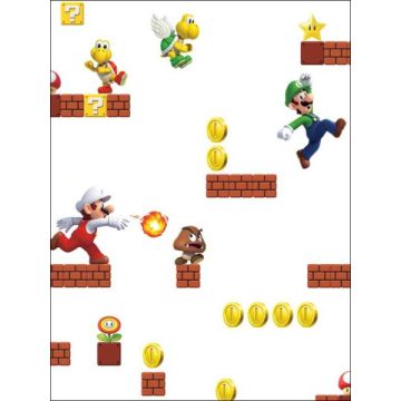 Mario Peel and Stick Red and Green Wallpaper