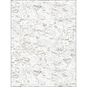 Faux Cork Peel and Stick White Wallpaper