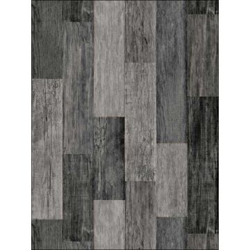 Weathered Wood Plank Peel and Stick Black Wallpaper