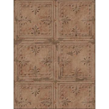 Tin Tile Peel and Stick Copper Wallpaper