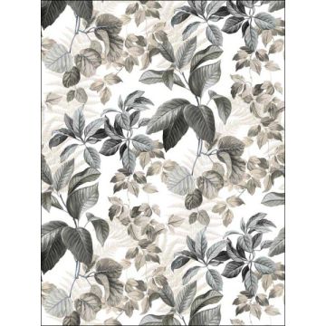 Rainforest Leaves Peel and Stick Neutral Wallpaper