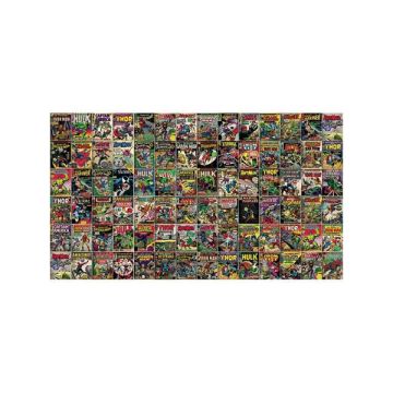 Marvel Comic Cover Peel and Stick 7 Panel Yellow Mural