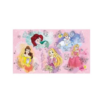 Disney Princess Peel and Stick 7 Panel Pink Mural