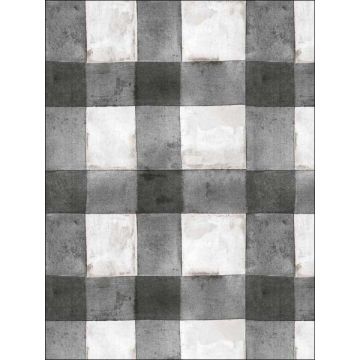 Buffalo Plaid Peel and Stick Black Wallpaper