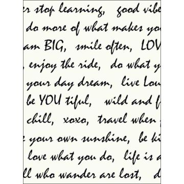 Dream Big Script Peel and Stick Black Wallpaper