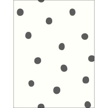 Dots Peel and Stick Black Wallpaper