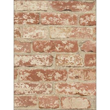 Stuccoed Brick Peel and Stick Red Wallpaper