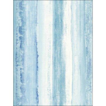 Watercolor Stripe Peel and Stick Blue Wallpaper