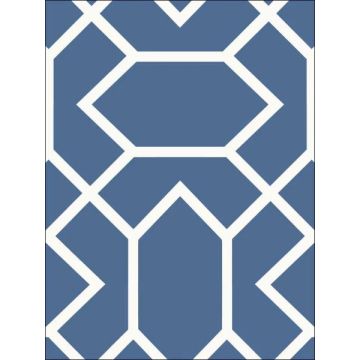 Modern Geometric Peel and Stick Blue Wallpaper