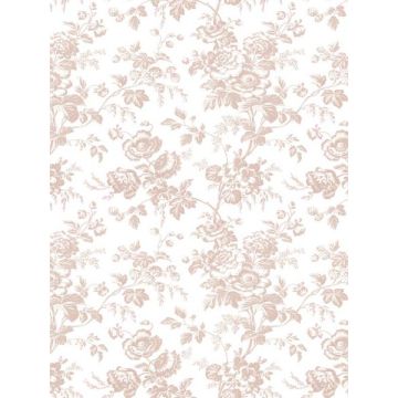Anemone Toile Blush Wallpaper