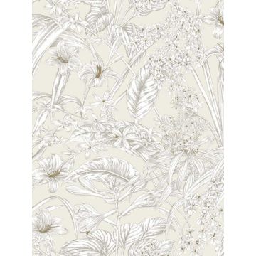 Orchid Conservatory Toile Beige and Taupe Wallpaper
