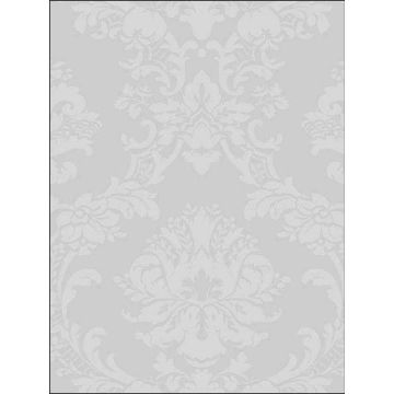 Damask Silver Wallpaper