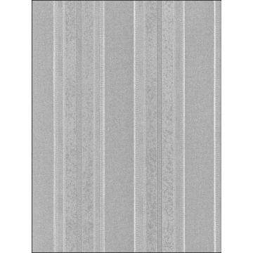 Classic Stripe Emboss Silver Wallpaper