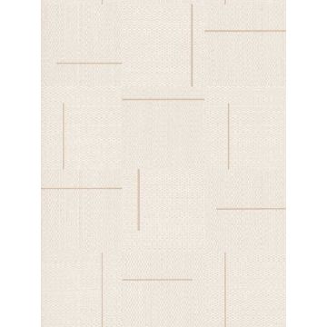 Geo Block Weave Linen Wallpaper